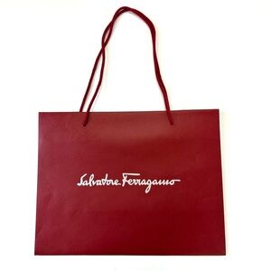 Ferragamo large paper shopping bag 15inches x 11.5inches x 7inches